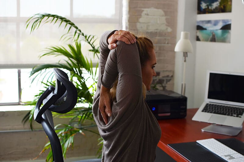 Office Sitting Exercises to Combat Sitting Disease - Triceps Stretch Office Sitting Exercises to Combat Sitting Disease - Triceps Stretch