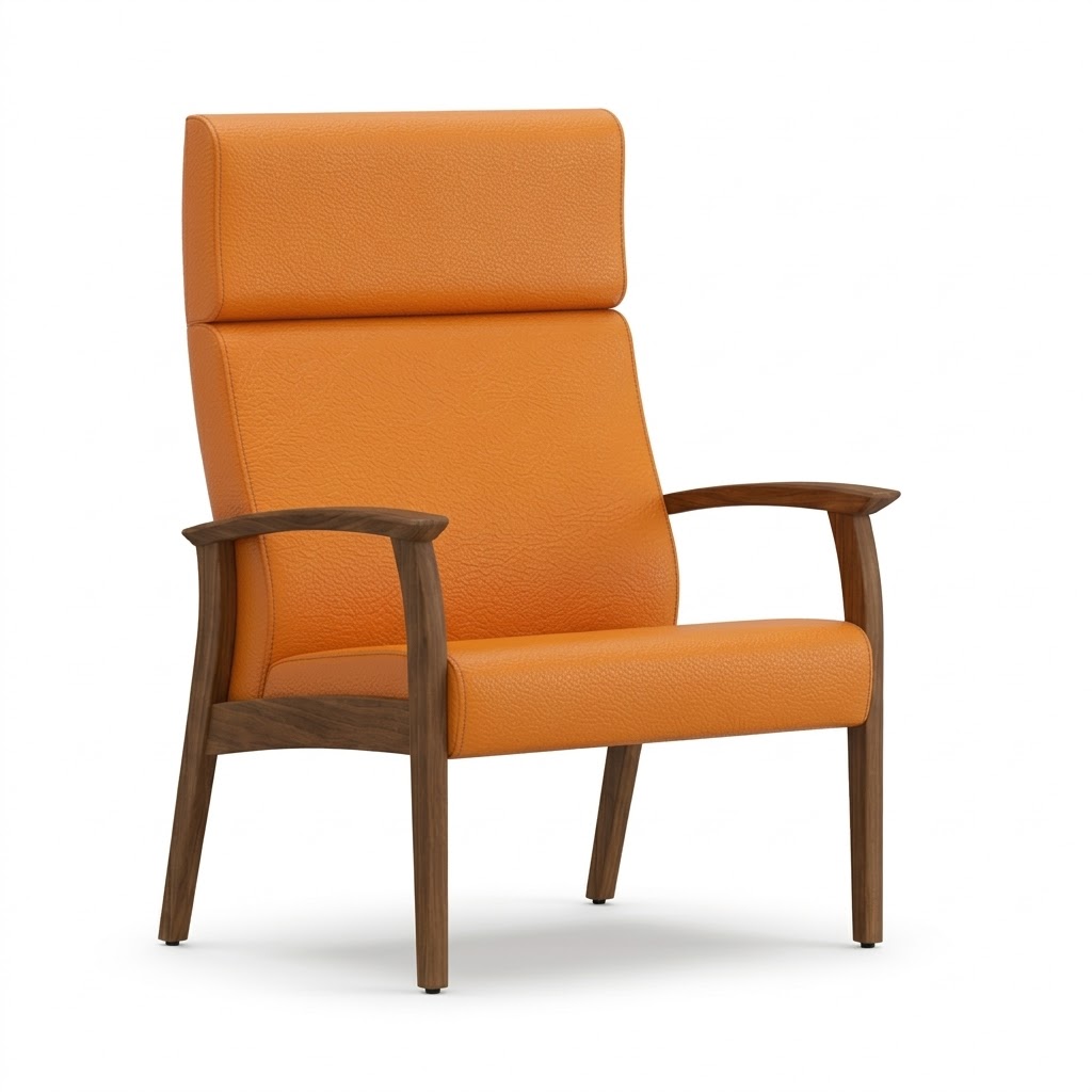 Bariatric chair open arm orange 1 Bariatric chair open arm orange 1
