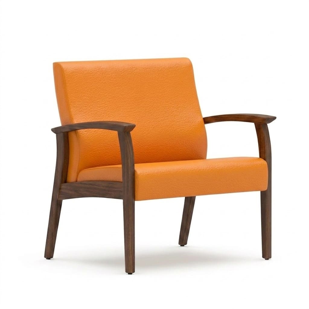 Big bariatric chair orange 1 Big bariatric chair orange 1