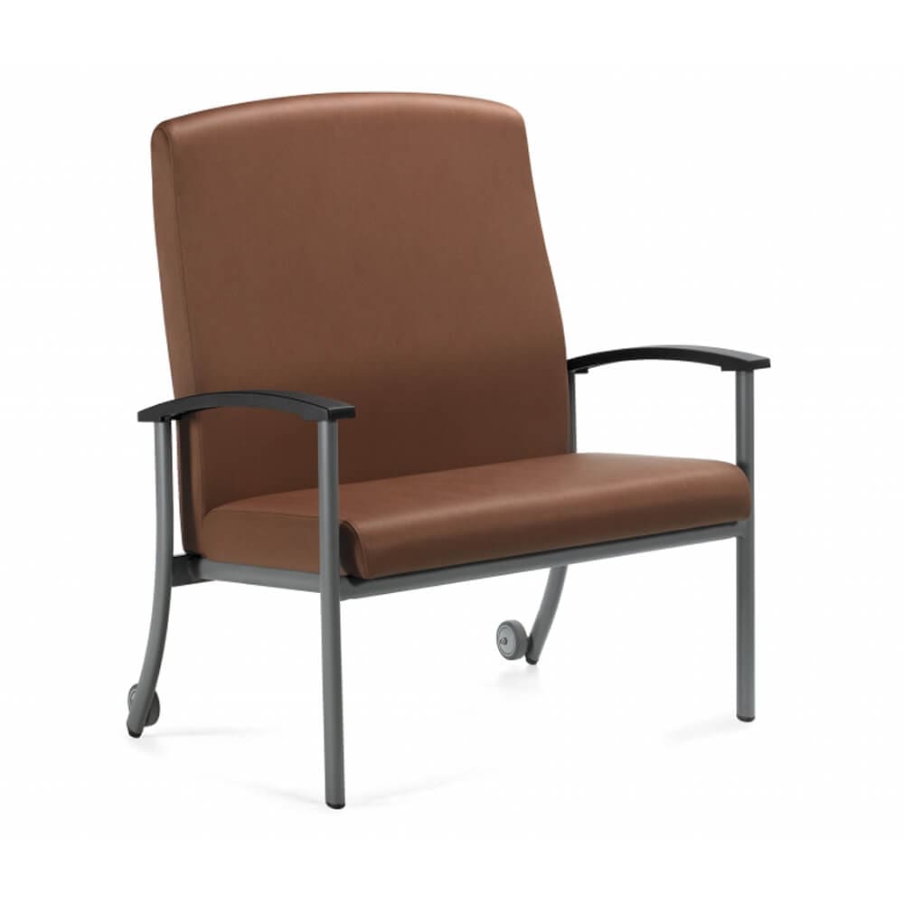 Chair with wheels high back chocolate Chair with wheels high back chocolate
