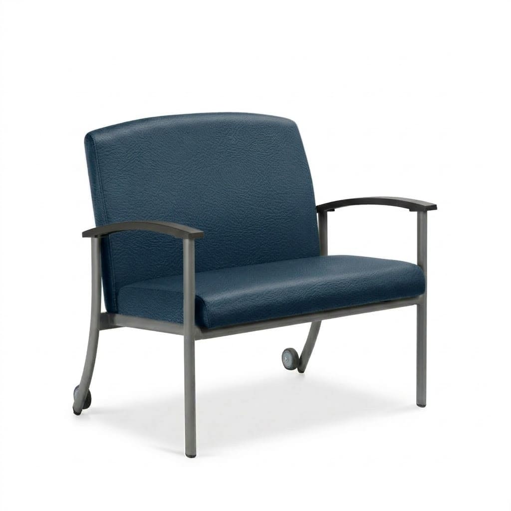 Chair with wheels low back navy Chair with wheels low back navy