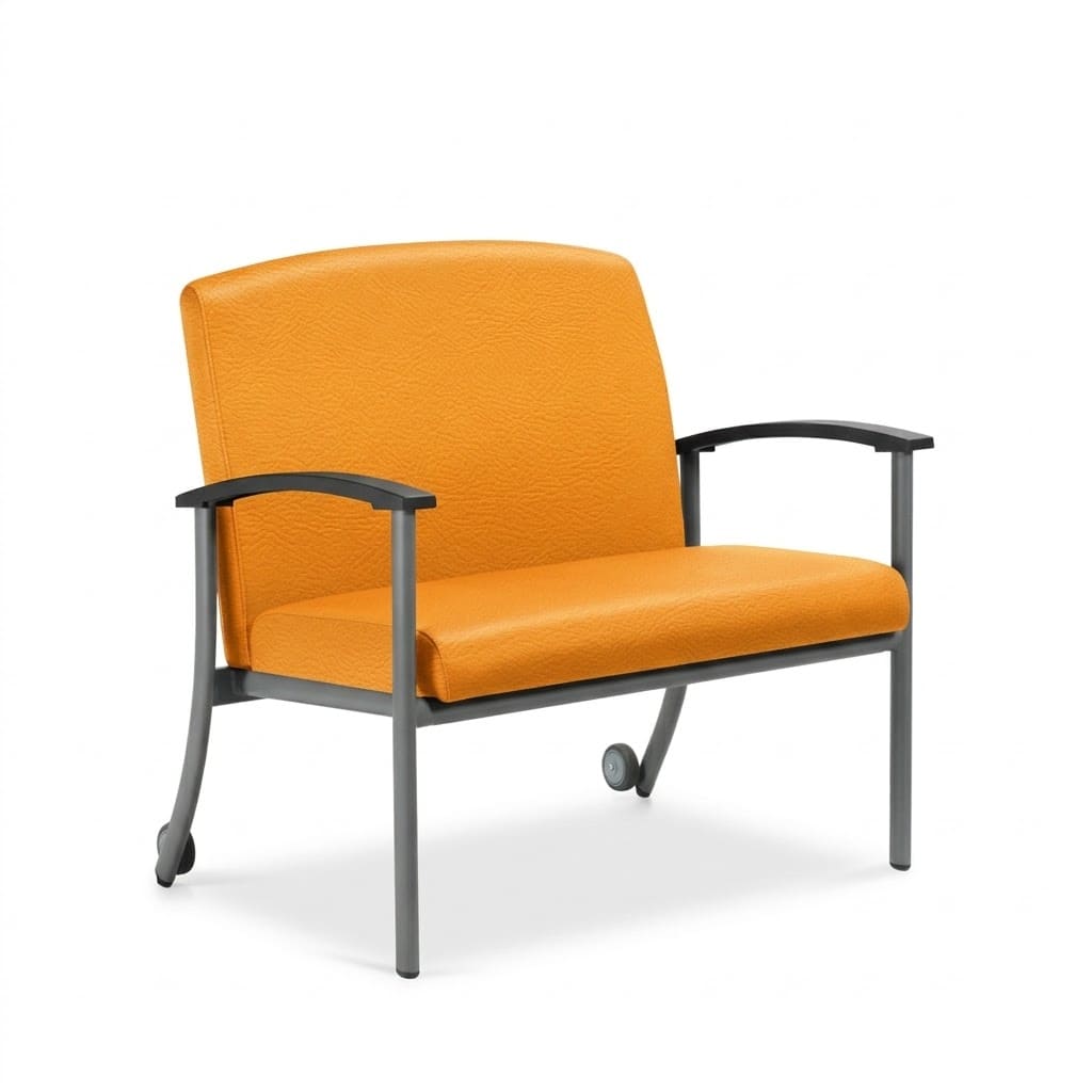 Chair with wheels low back orange Chair with wheels low back orange