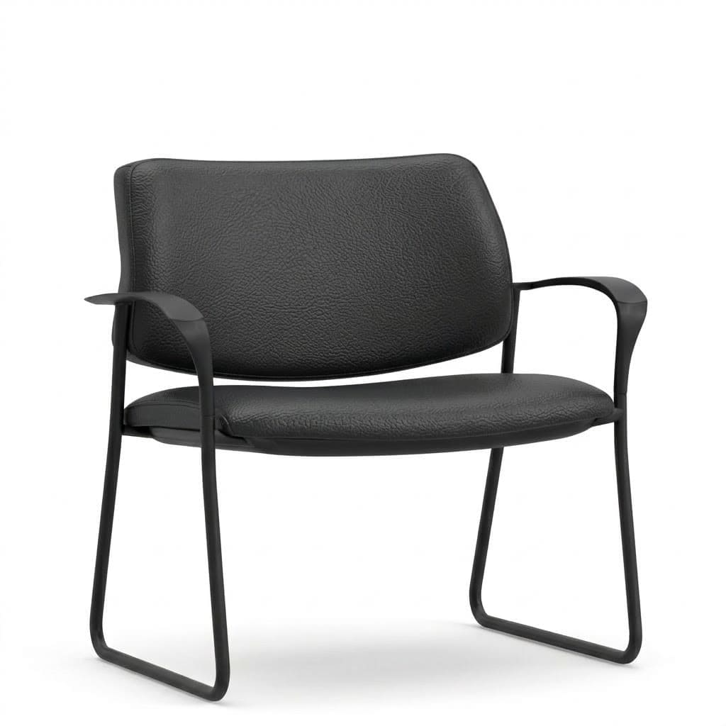 Reception chairs sled base legs black Reception chairs sled base legs black