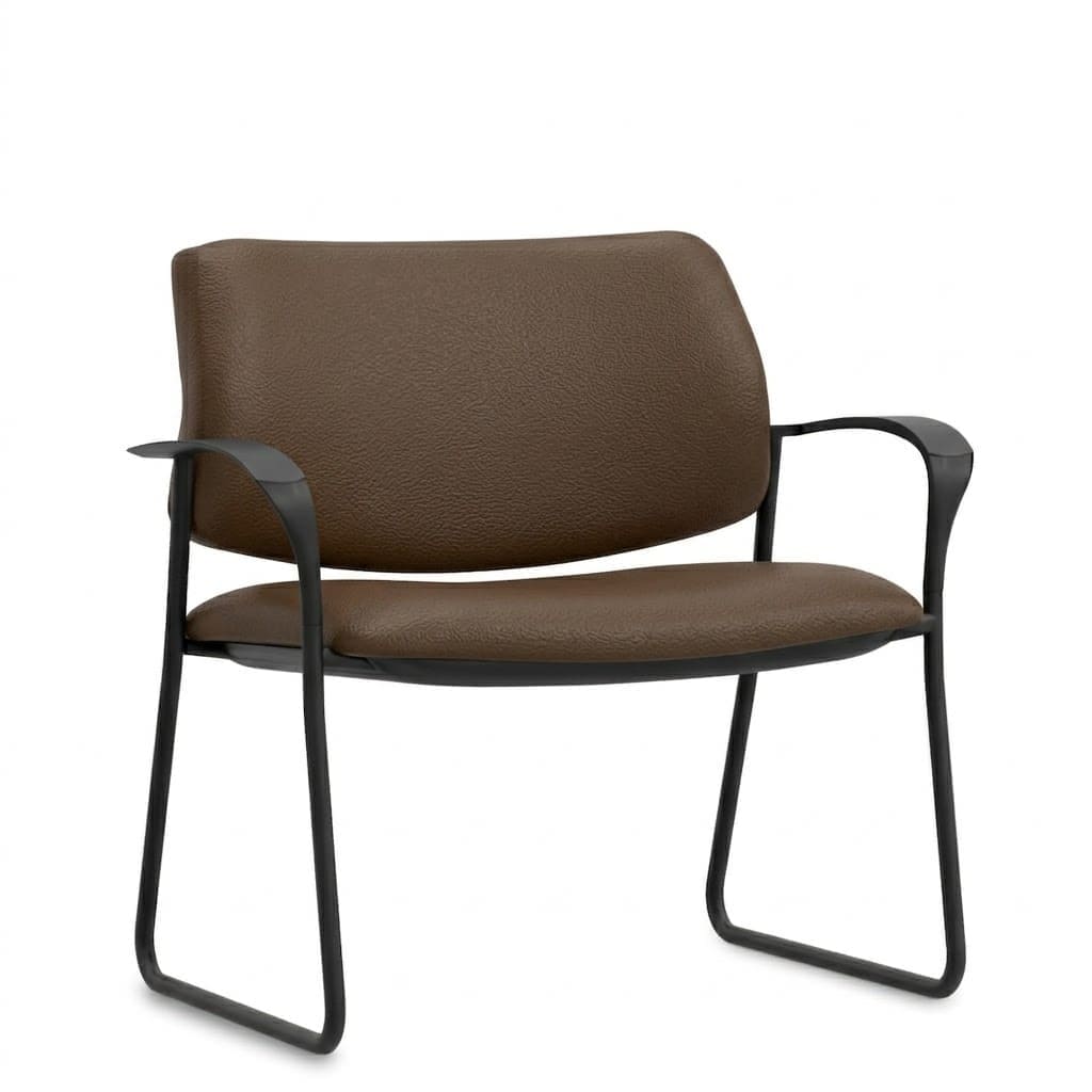 Reception chairs sled base legs chocolate Reception chairs sled base legs chocolate