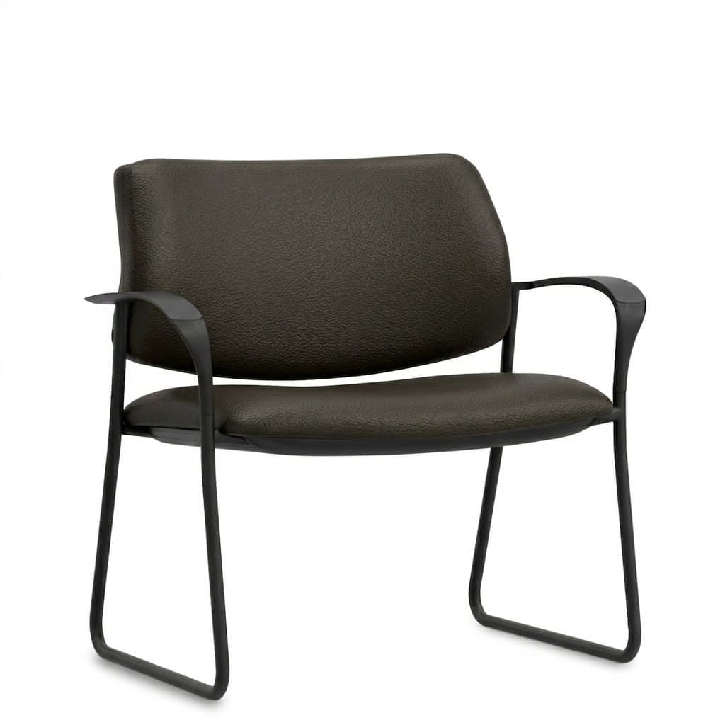Reception chairs sled base legs espresso Reception chairs sled base legs espresso