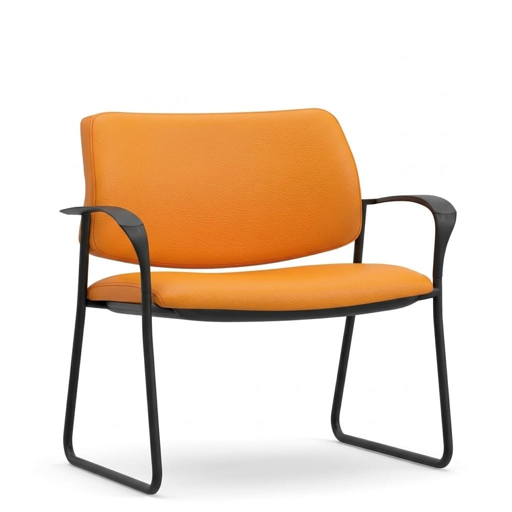 Reception chairs sled base legs orange Reception chairs sled base legs orange