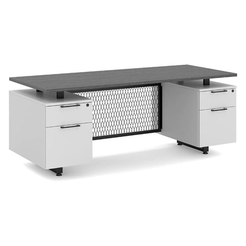 Straight office desk newport gray top 2 Straight office desk newport gray top 2