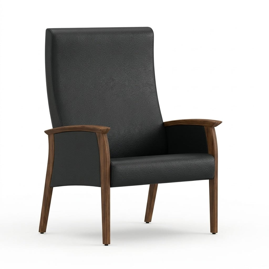 Wide chair close arms black 2 Wide chair close arms black 2