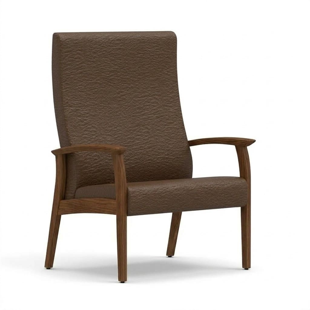 Wide chair open arms chocolate Wide chair open arms chocolate