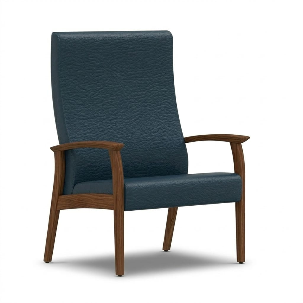 Wide chair open arms navy Wide chair open arms navy