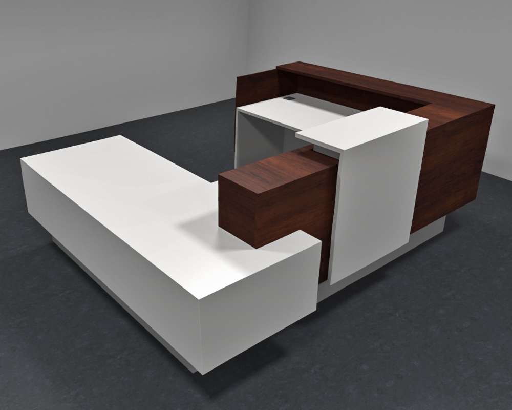 Wood reception desk CUB INB C02 JBLK LOG brwon cherry Wood reception desk CUB INB C02 JBLK LOG brwon cherry