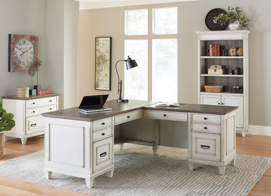 Antique executive l shaped desk with drawers and file cabinet vintage linen set view Antique executive l shaped desk with drawers and file cabinet vintage linen set view