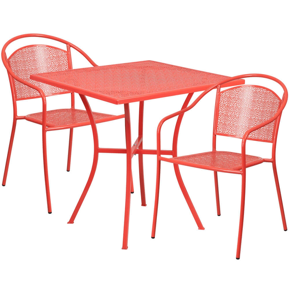 Bistro table set CUB CO 28SQ 03CHR2 RED GG FLA Bistro table set CUB CO 28SQ 03CHR2 RED GG FLA