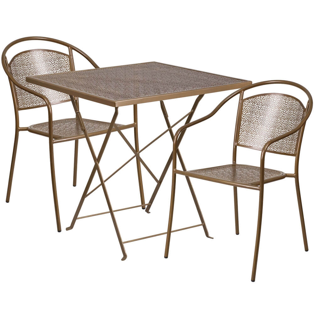 Bistro table set CUB CO 28SQF 03CHR2 GD GG FLA Bistro table set CUB CO 28SQF 03CHR2 GD GG FLA
