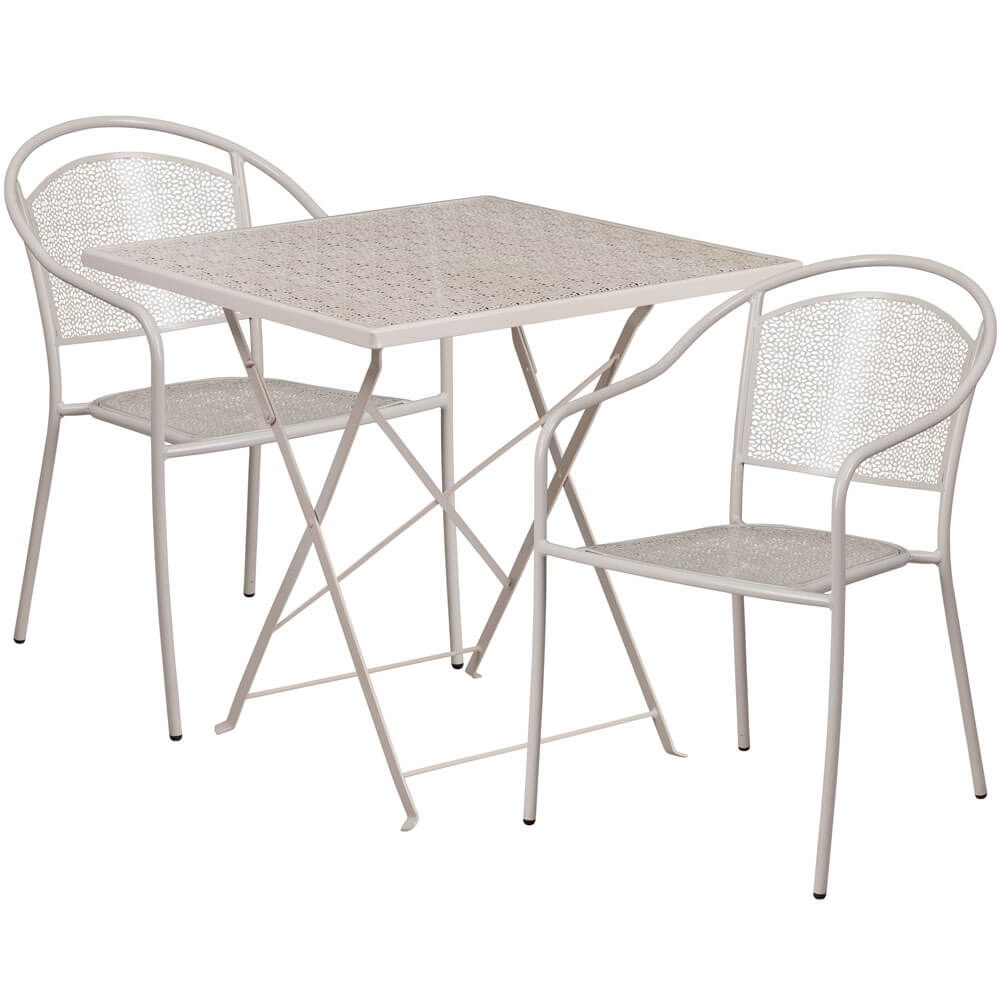 Bistro table set CUB CO 28SQF 03CHR2 SIL GG FLA Bistro table set CUB CO 28SQF 03CHR2 SIL GG FLA