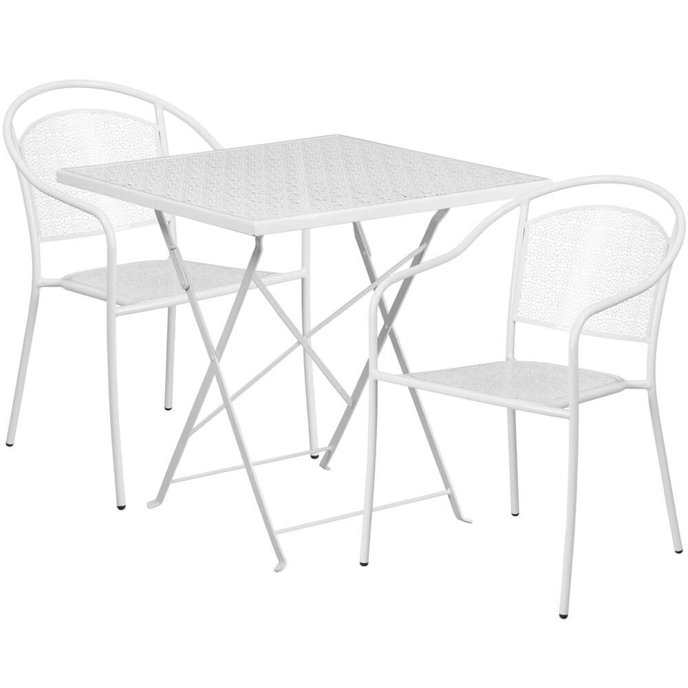 Bistro table set CUB CO 28SQF 03CHR2 WH GG FLA Bistro table set CUB CO 28SQF 03CHR2 WH GG FLA