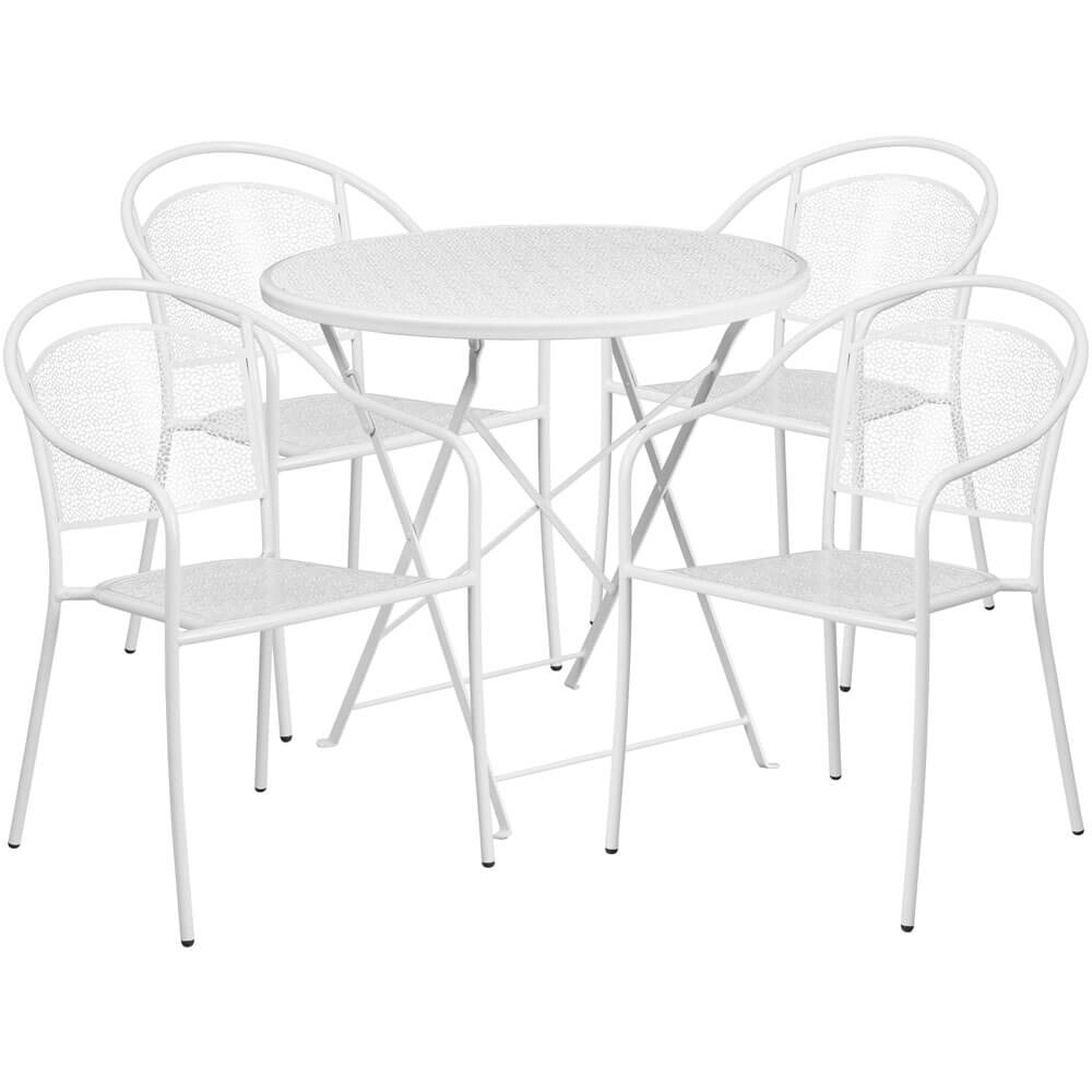 Bistro table set CUB CO 30RDF 03CHR4 WH GG FLA Bistro table set CUB CO 30RDF 03CHR4 WH GG FLA