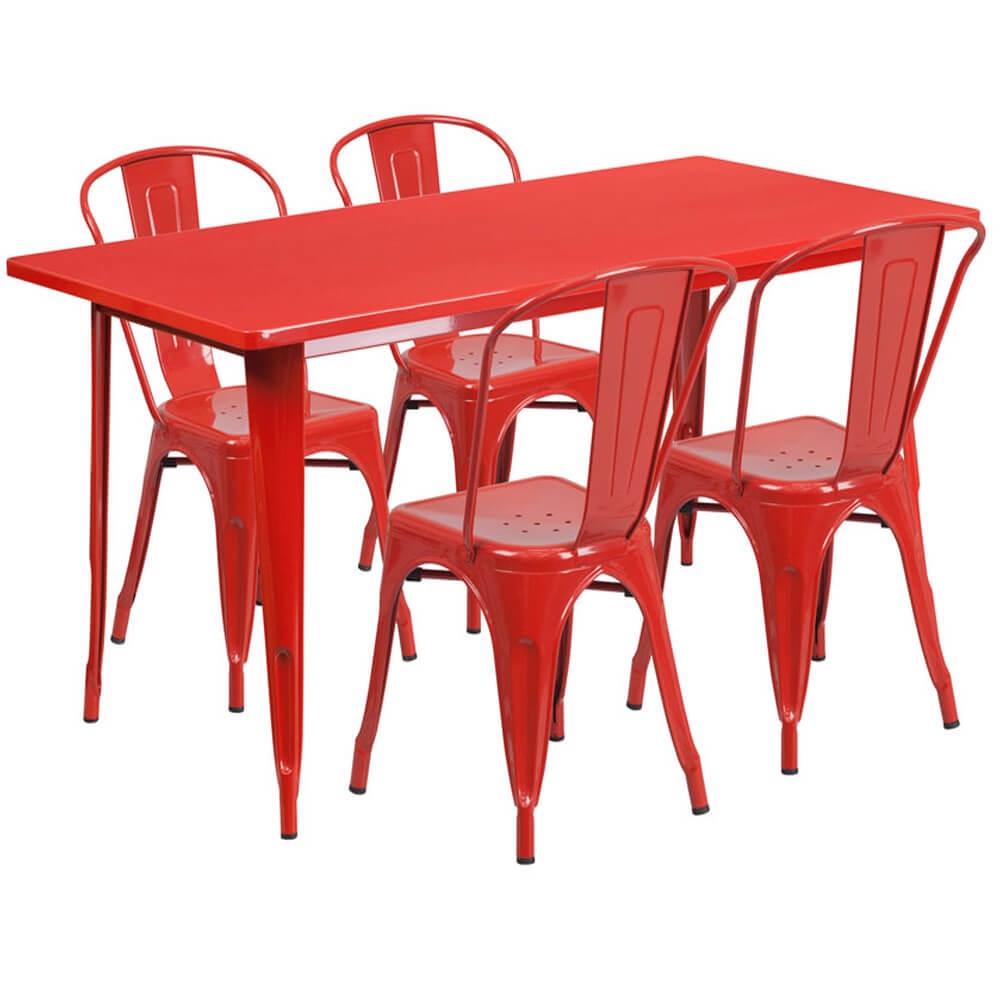 Bistro table set CUB ET CT005 4 30 RED GG FLA Bistro table set CUB ET CT005 4 30 RED GG FLA