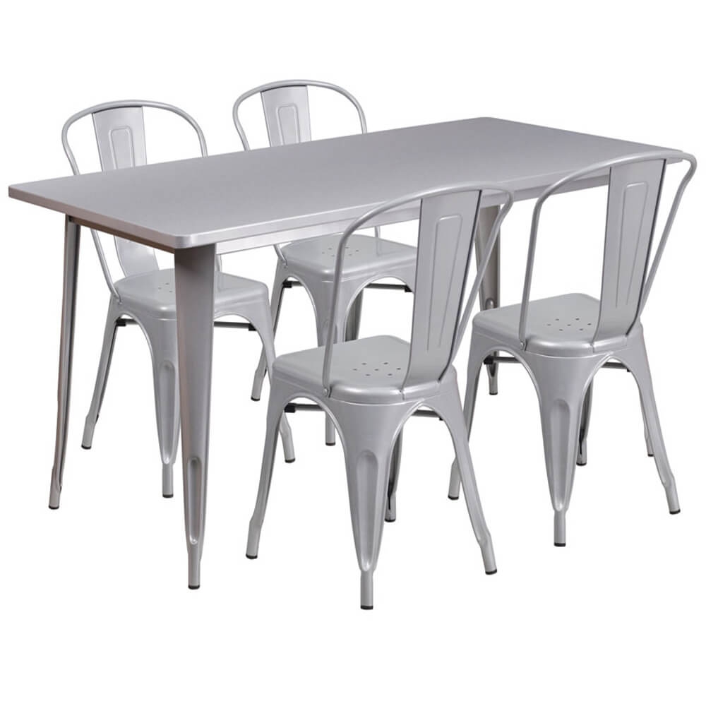 Bistro table set CUB ET CT005 4 30 SIL GG FLA Bistro table set CUB ET CT005 4 30 SIL GG FLA