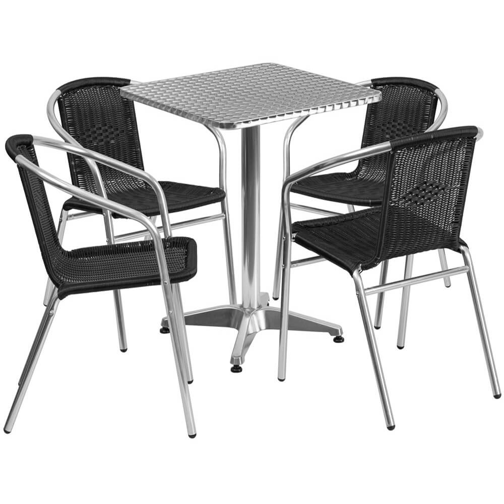 Bistro table set CUB TLH ALUM 24SQ 020BKCHR4 GG FLA Bistro table set CUB TLH ALUM 24SQ 020BKCHR4 GG FLA