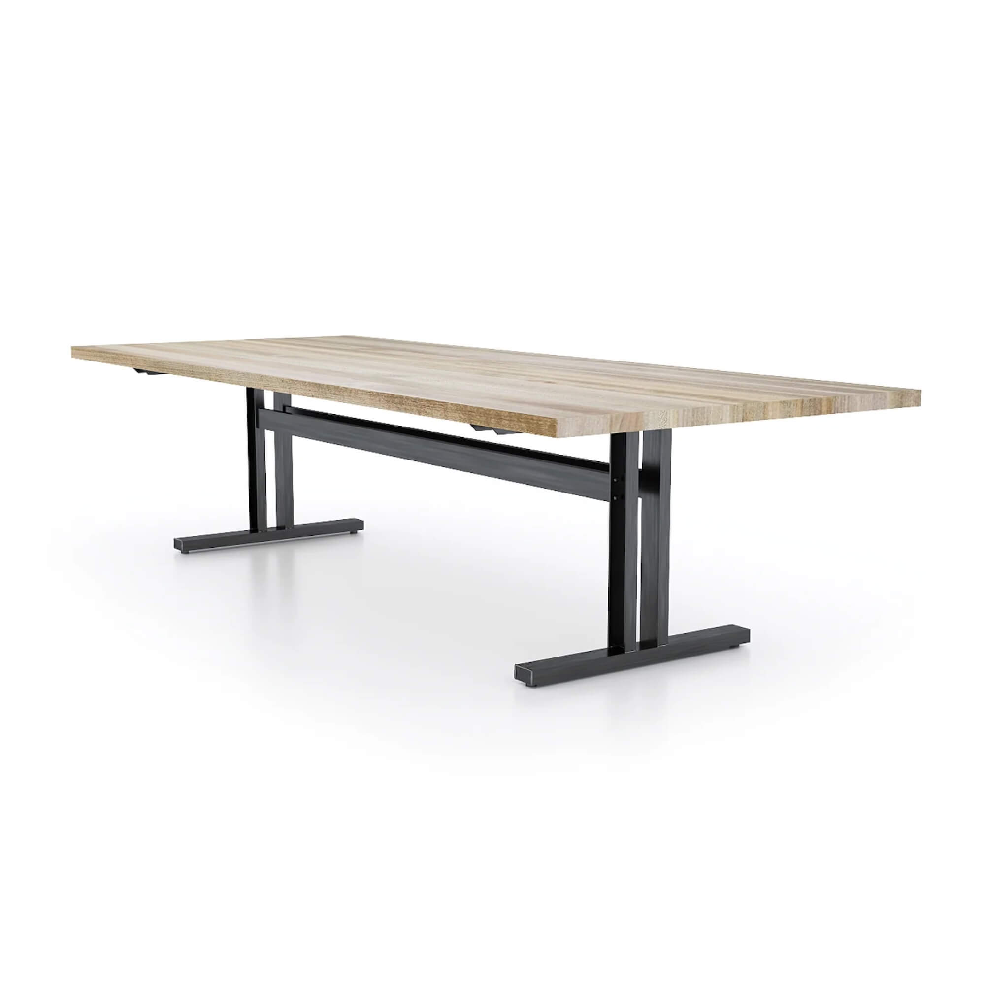 Conference room tables conference table id4 industrial conference table wheathered oak angle view Conference room tables conference table id4 industrial conference table wheathered oak angle view