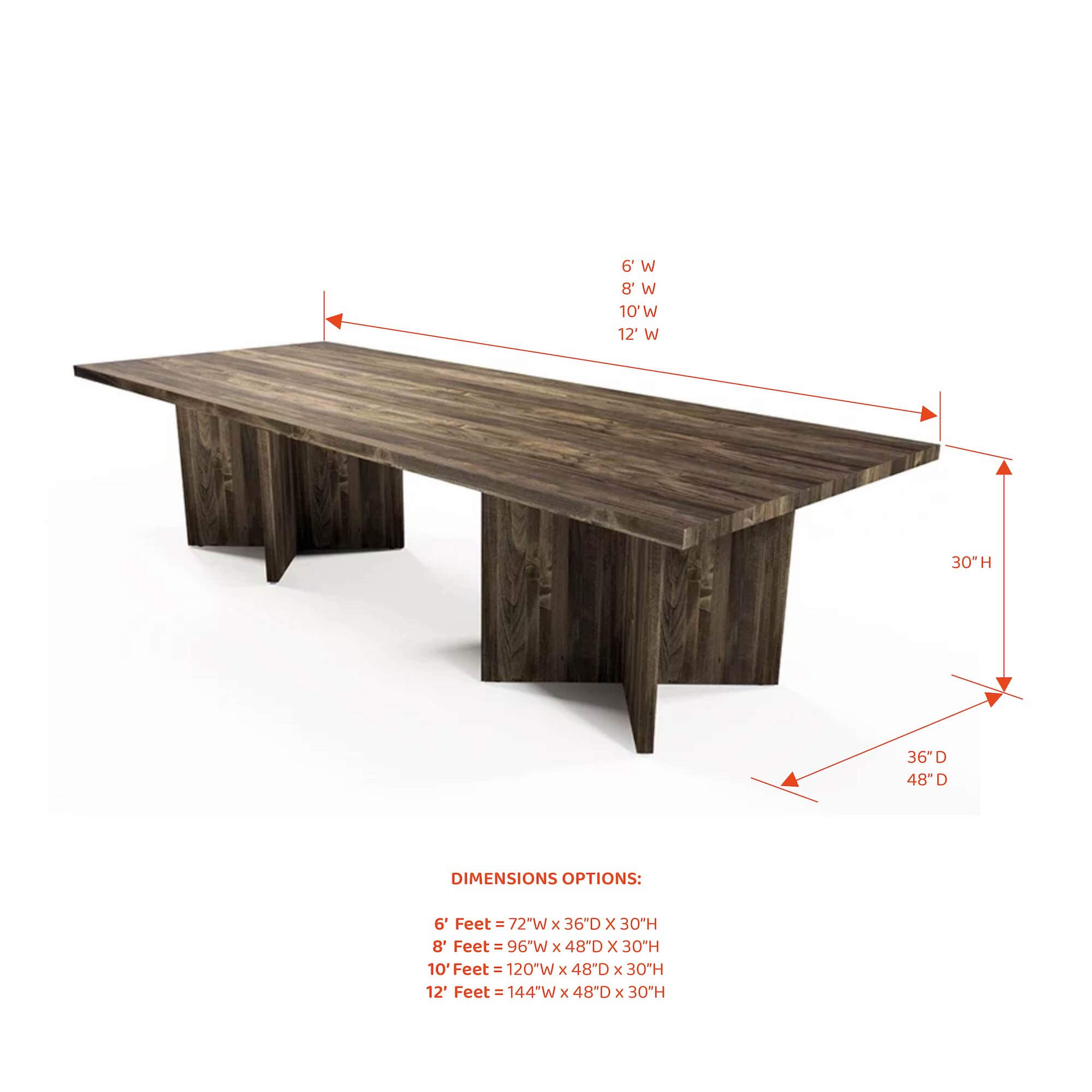 Conference room tables conference table id5 industrial conference table angle view measures 1 Conference room tables conference table id5 industrial conference table angle view measures 1