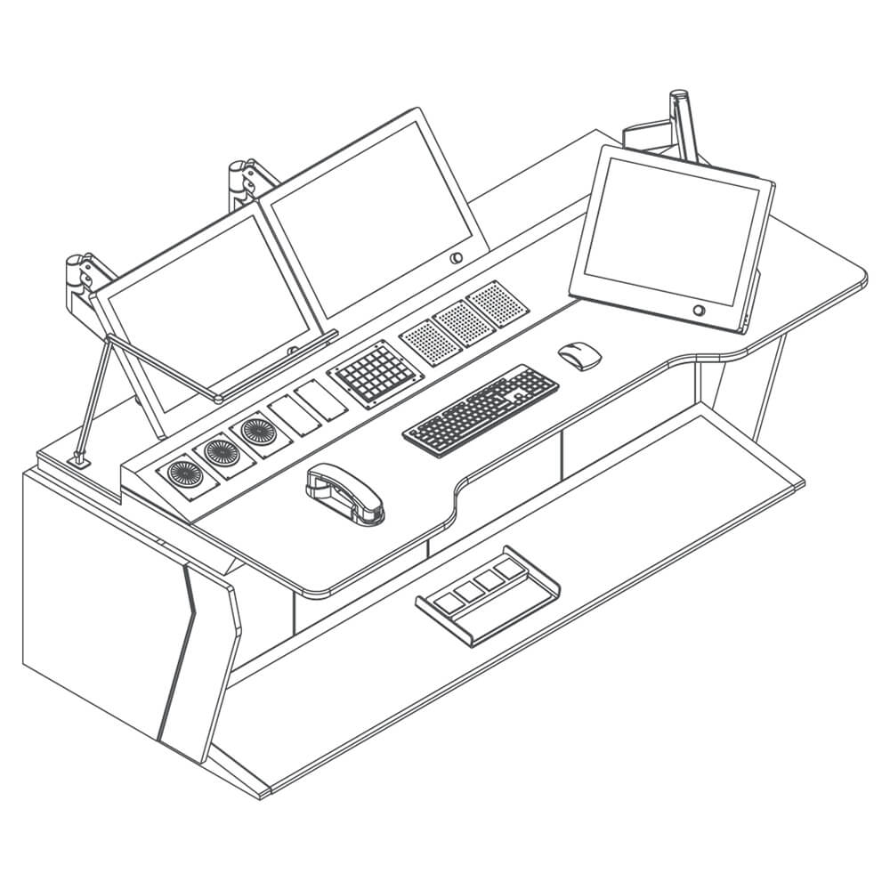 Air trafic control station drawing front Air trafic control station drawing front