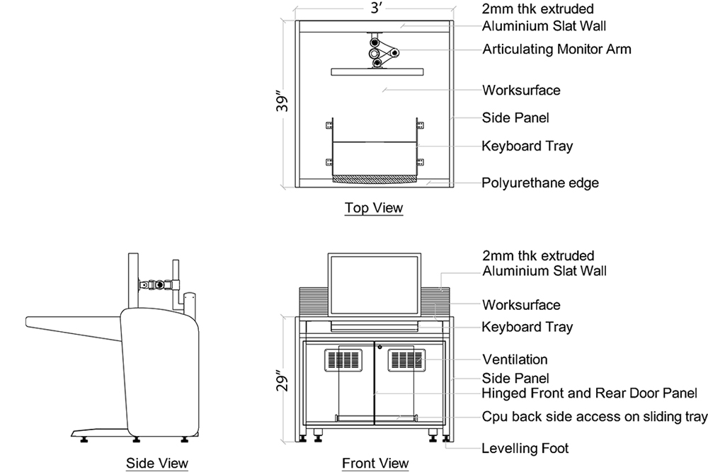 Control console x drawing 3feet