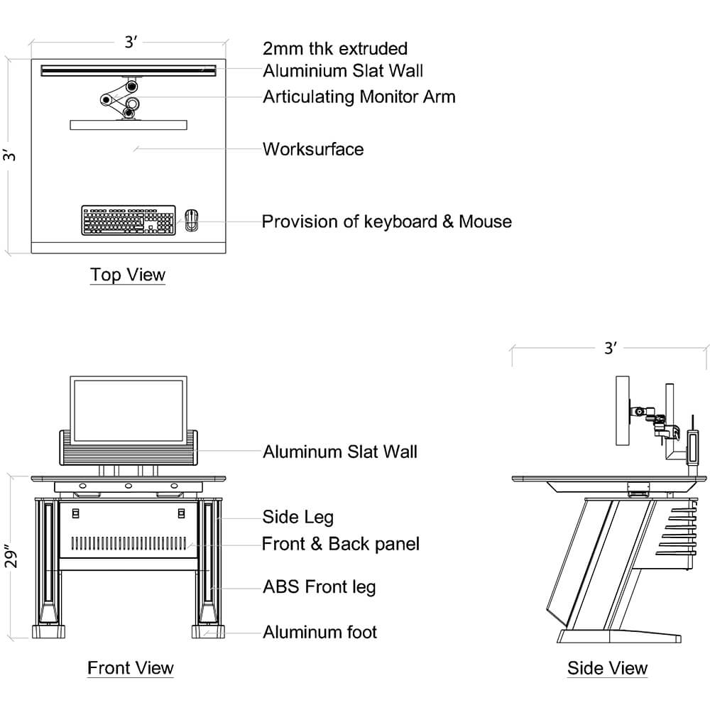 Control console xz drawing 3feet Control console xz drawing 3feet