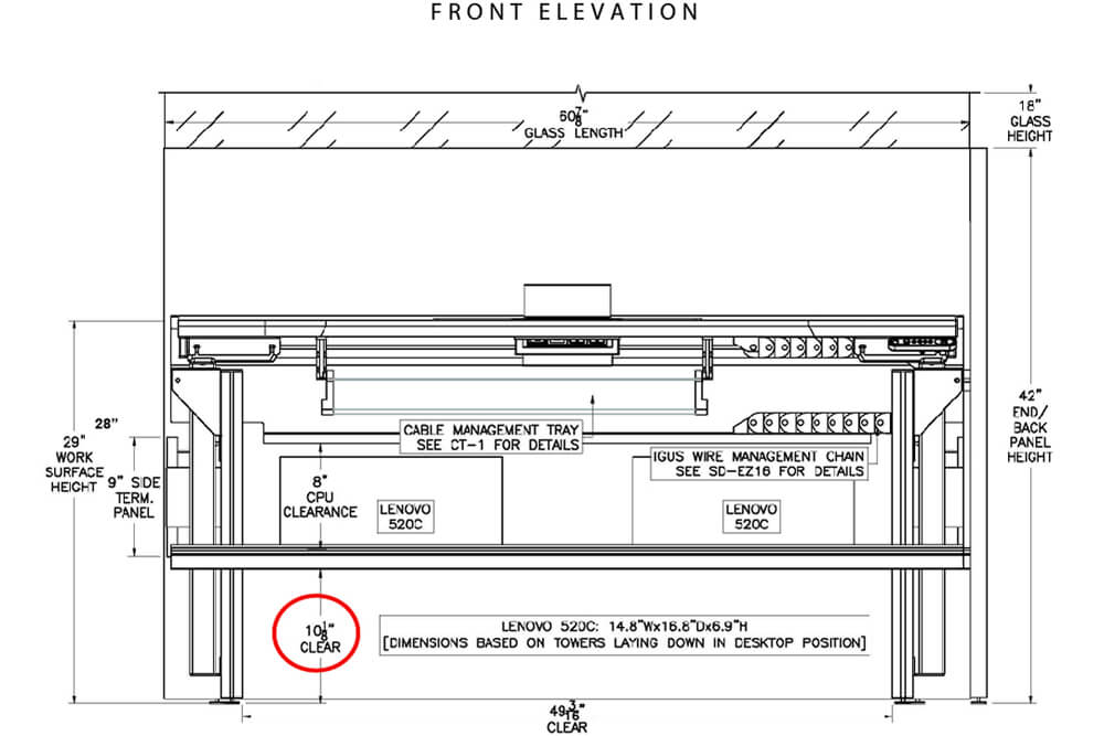Seam a h trading desk front elevation 01 Seam a h trading desk front elevation 01