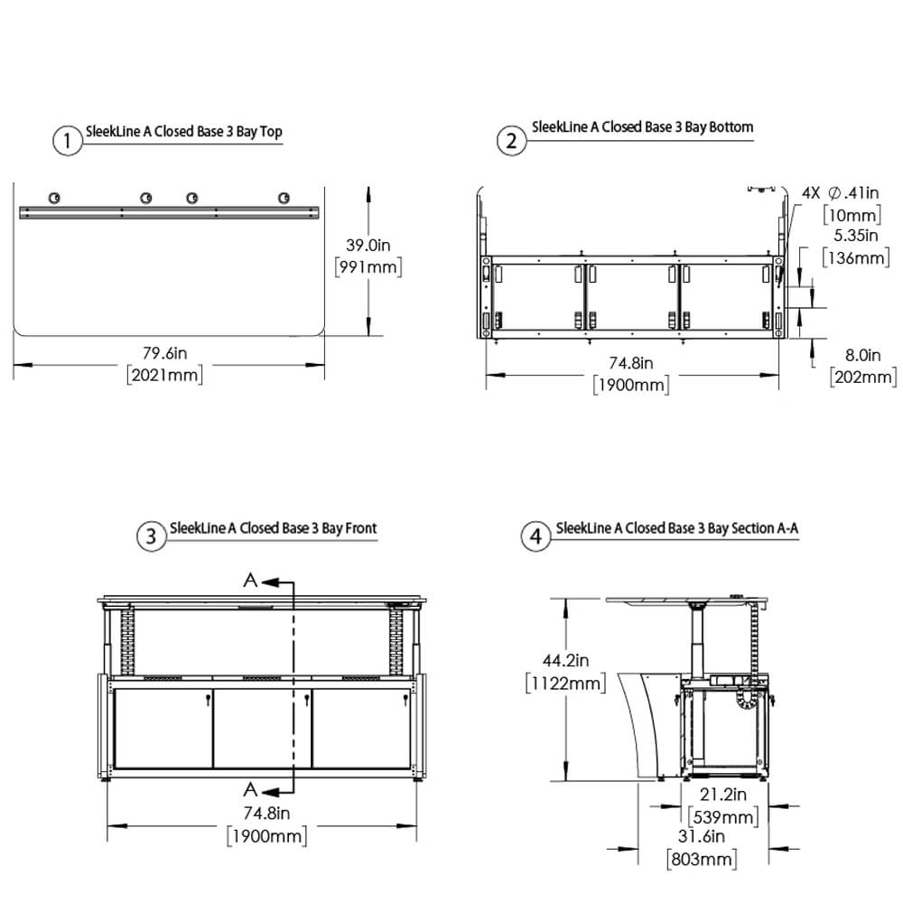Sleekline control console sit stand dimensions Sleekline control console sit stand dimensions
