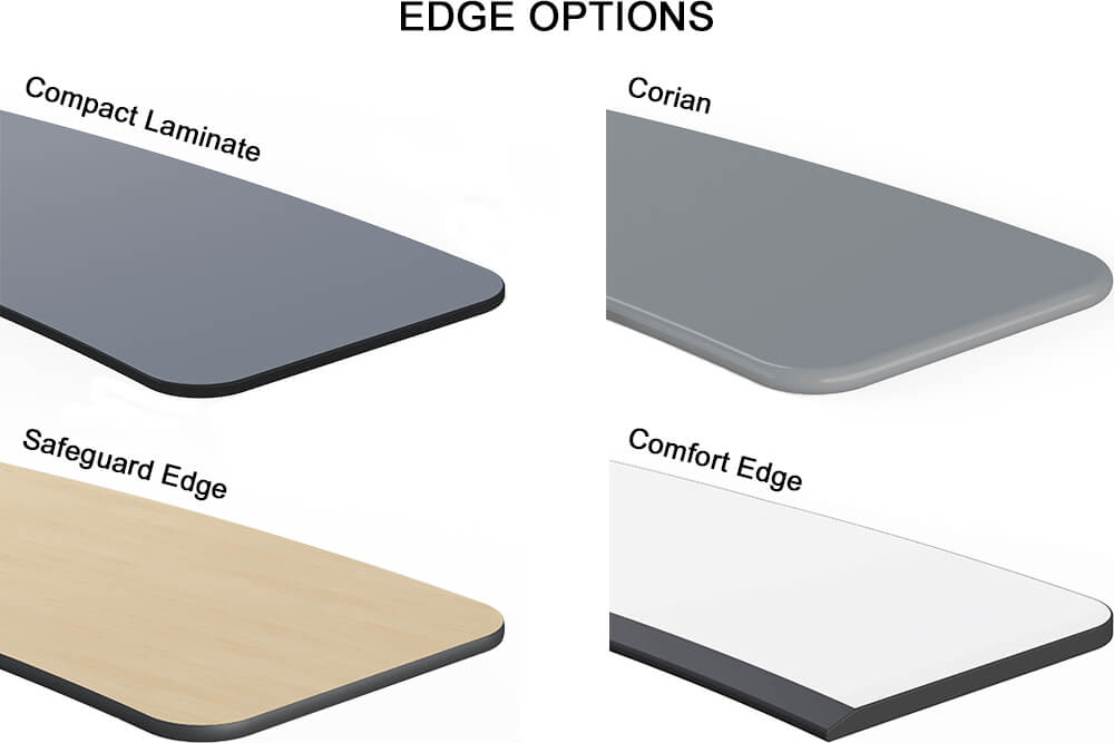 Sleekline laminates edge options picture Sleekline laminates edge options picture