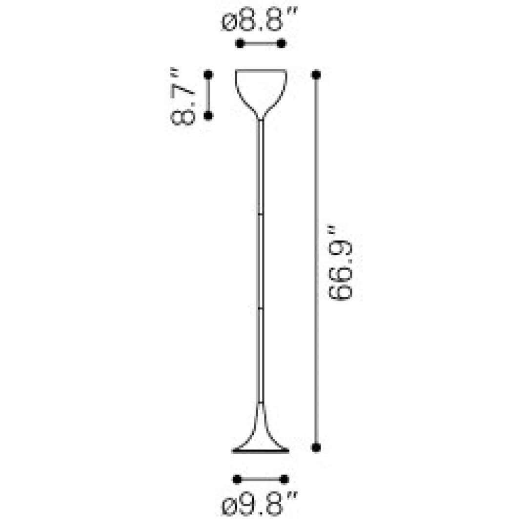 Cool floor lamps dimensions view Cool floor lamps dimensions view