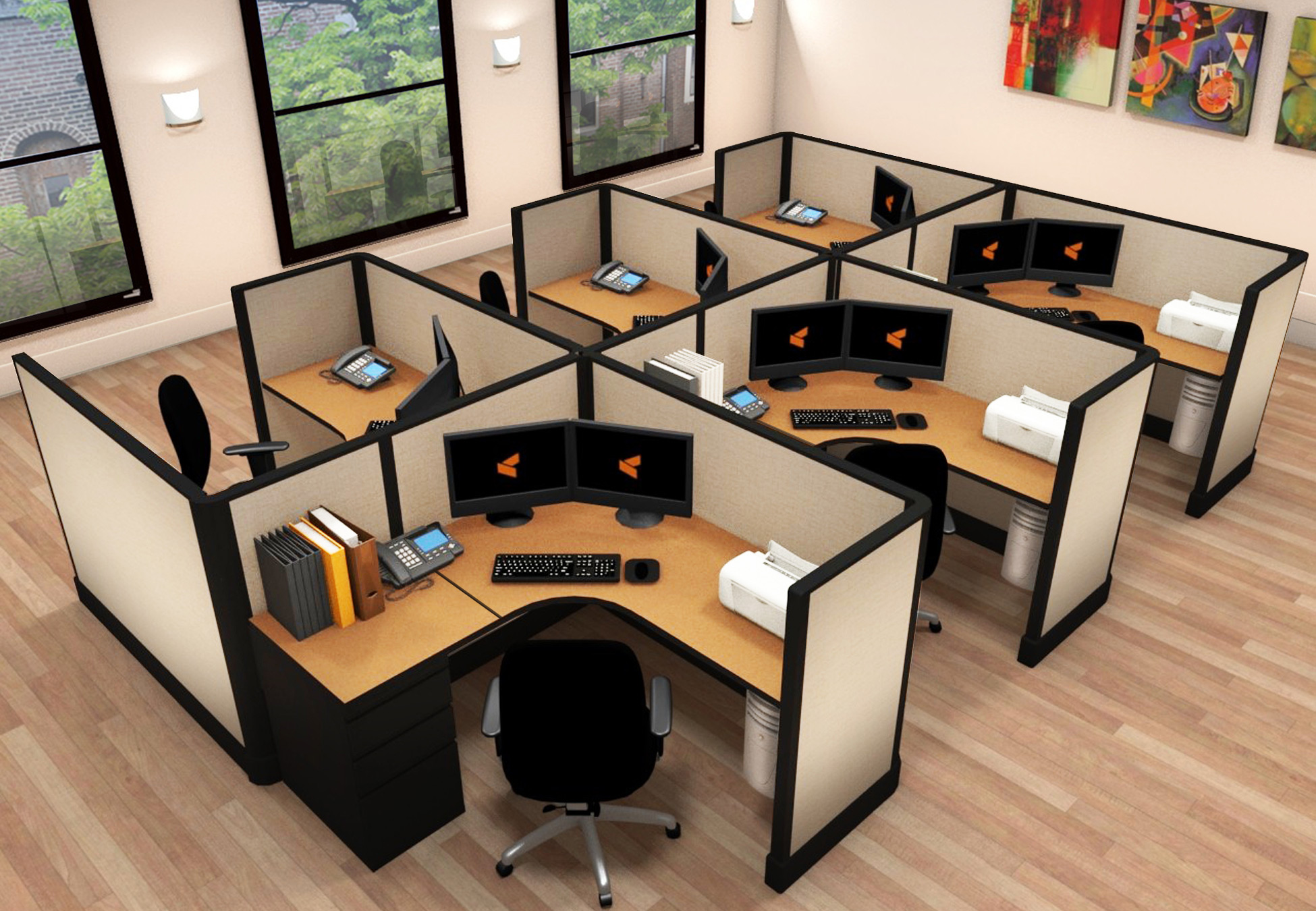 O2 series medium size cubicles 5x5x47 cluster O2 series medium size cubicles 5x5x47 cluster