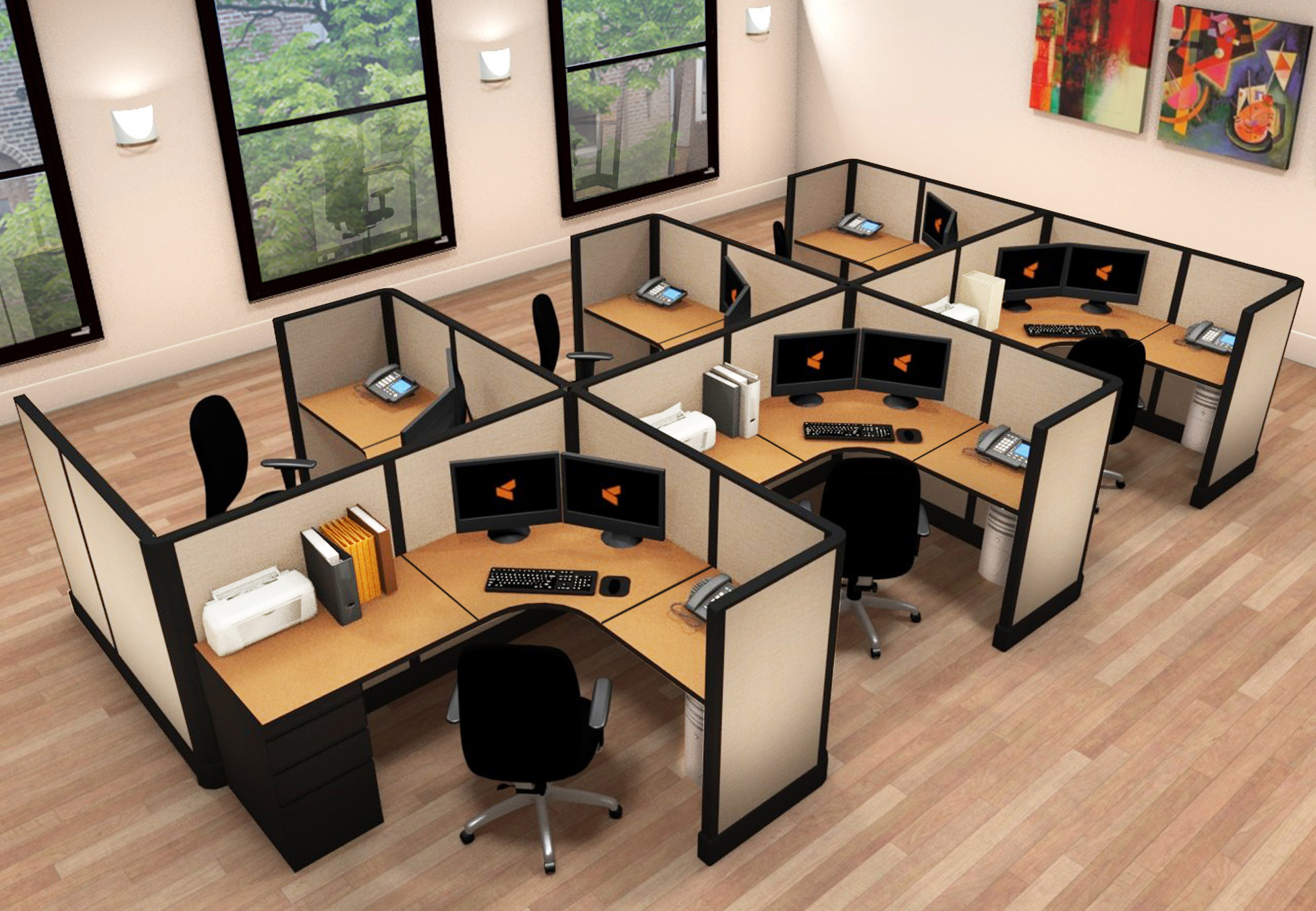 O2 series medium size cubicles 5x6x47 cluster O2 series medium size cubicles 5x6x47 cluster