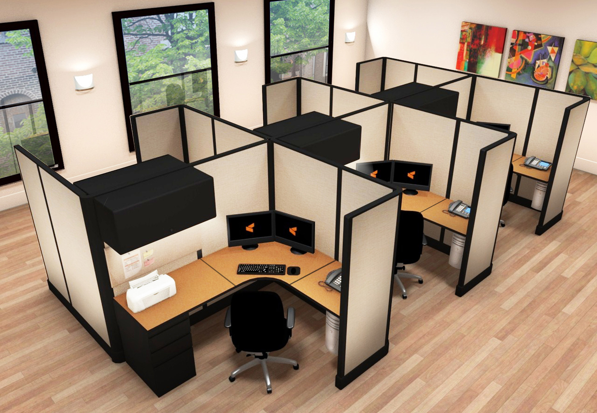 O2 series medium size cubicles 5x6x67 cluster O2 series medium size cubicles 5x6x67 cluster