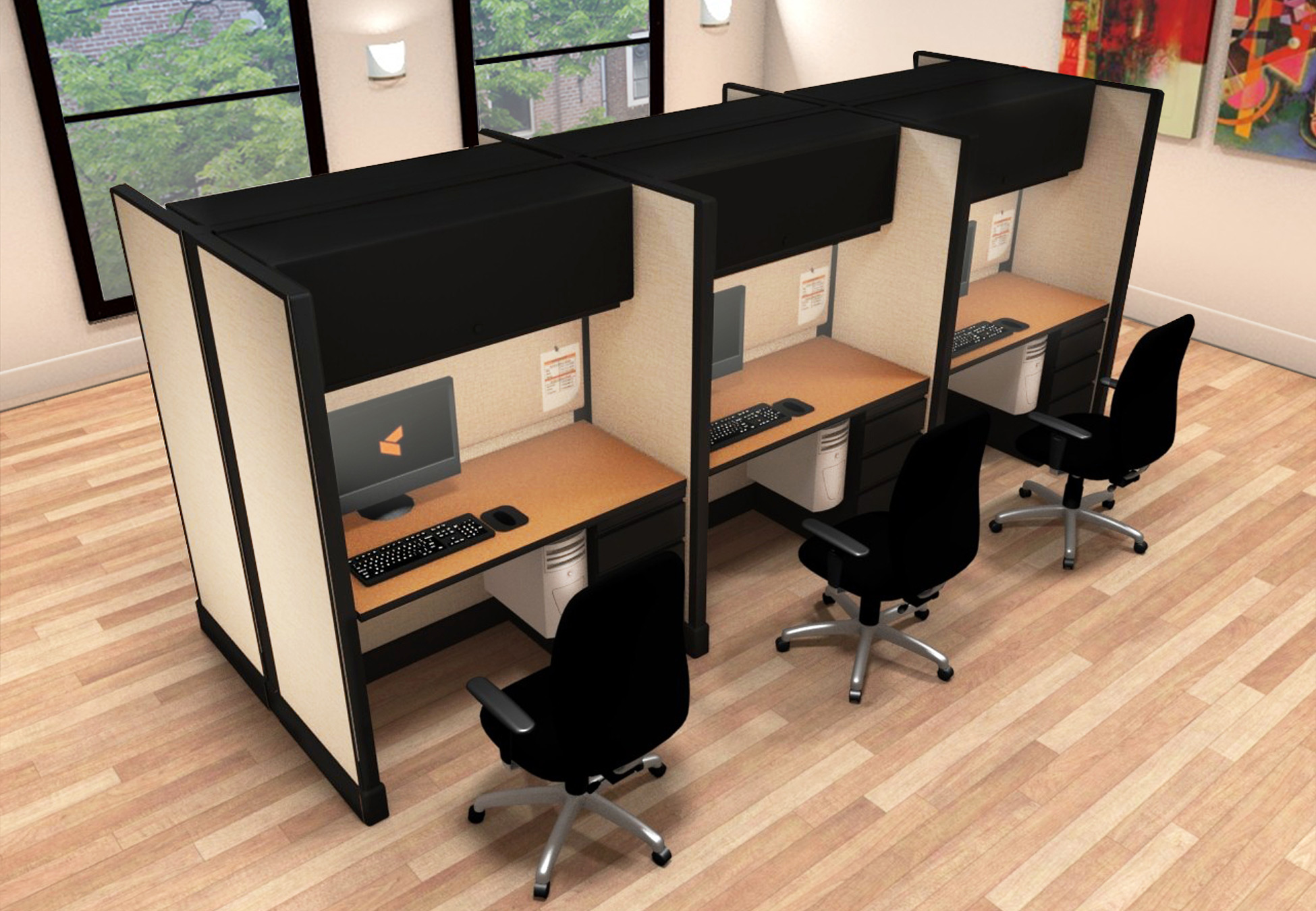 O2 series small cubicles 4x2x67 cluster O2 series small cubicles 4x2x67 cluster