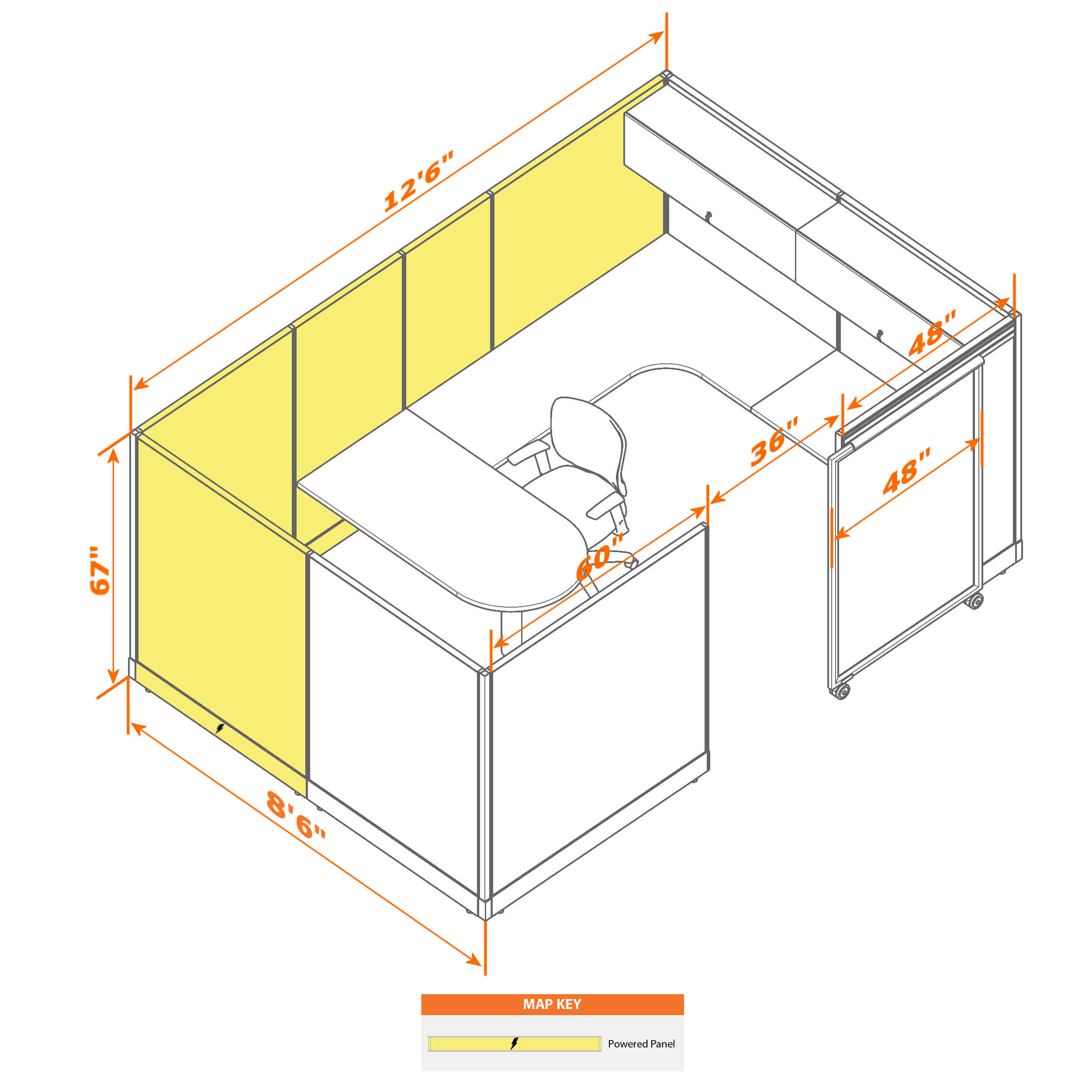 Cubicle with door 812 s Cubicle with door 812 s