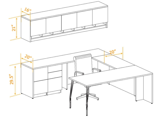 Executive office furniture 3d dimensions Executive office furniture 3d dimensions