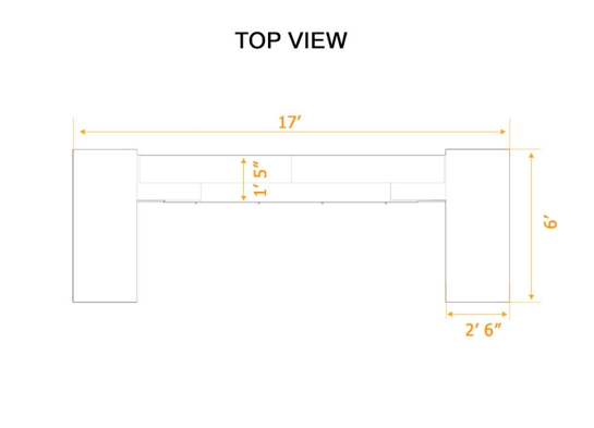 Executive office set 2D dimensions Executive office set 2D dimensions