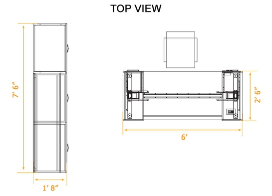 Executive workspace furniture top view dimensions Executive workspace furniture top view dimensions