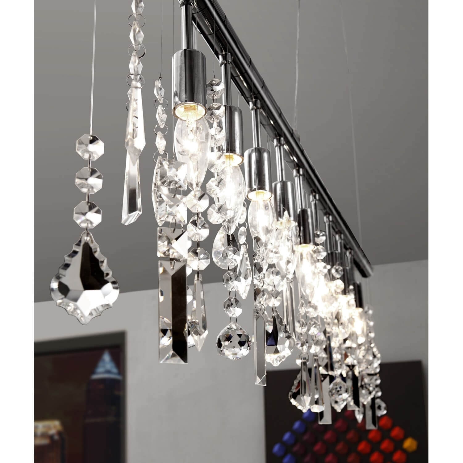 Hanging kitchen lights environmental view Hanging kitchen lights environmental view