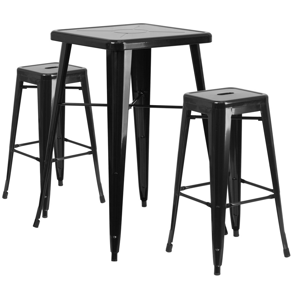 High top table set CUB CH 31330B 2 30SQ BK GG FLA High top table set CUB CH 31330B 2 30SQ BK GG FLA