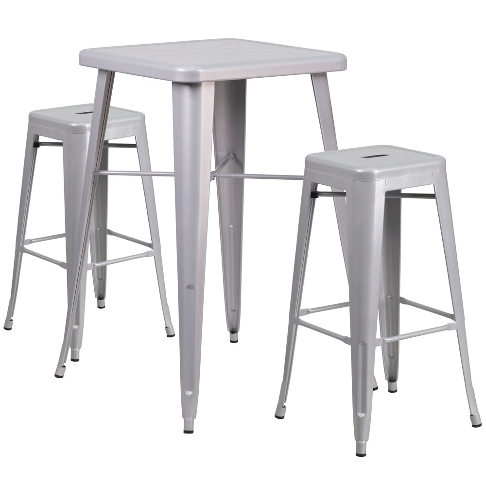 High top table set CUB CH 31330B 2 30SQ SIL GG FLA High top table set CUB CH 31330B 2 30SQ SIL GG FLA