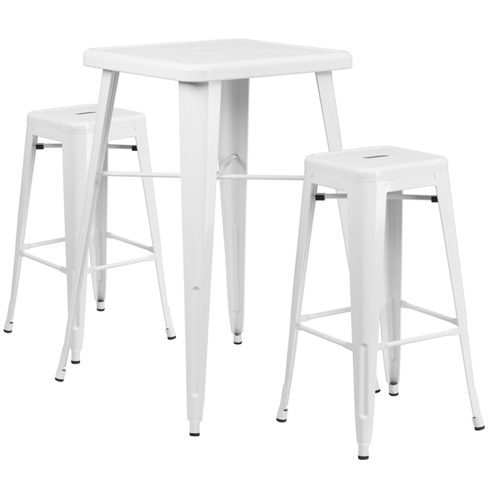 High top table set CUB CH 31330B 2 30SQ WH GG FLA High top table set CUB CH 31330B 2 30SQ WH GG FLA