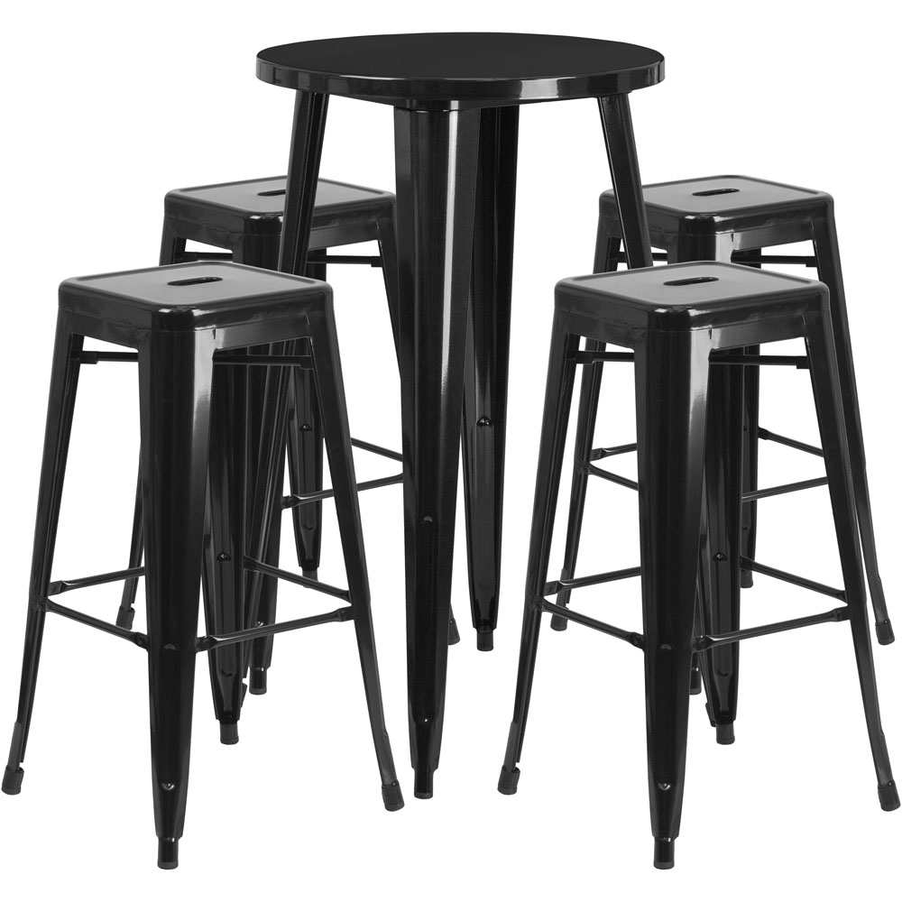 High top table set CUB CH 51080BH 4 30SQST BK GG FLA High top table set CUB CH 51080BH 4 30SQST BK GG FLA