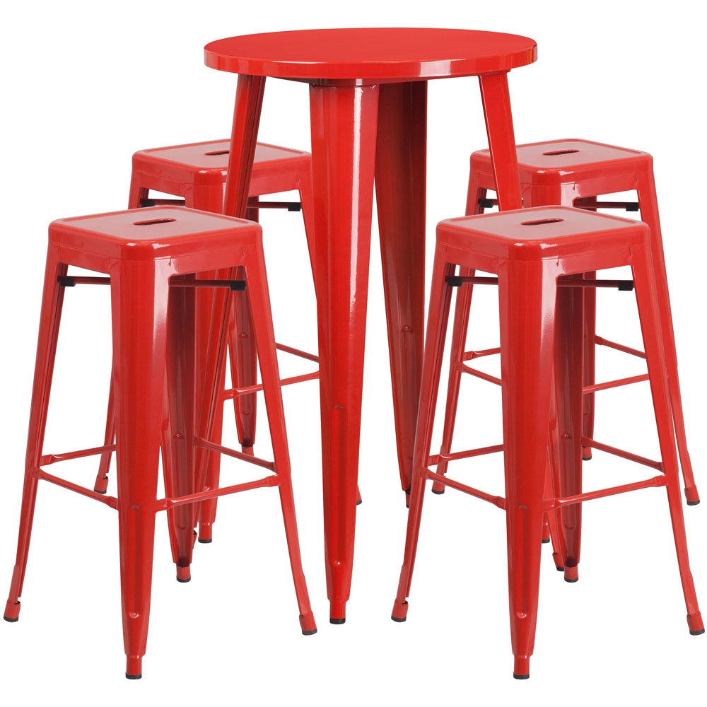 High top table set CUB CH 51080BH 4 30SQST RED GG FLA High top table set CUB CH 51080BH 4 30SQST RED GG FLA