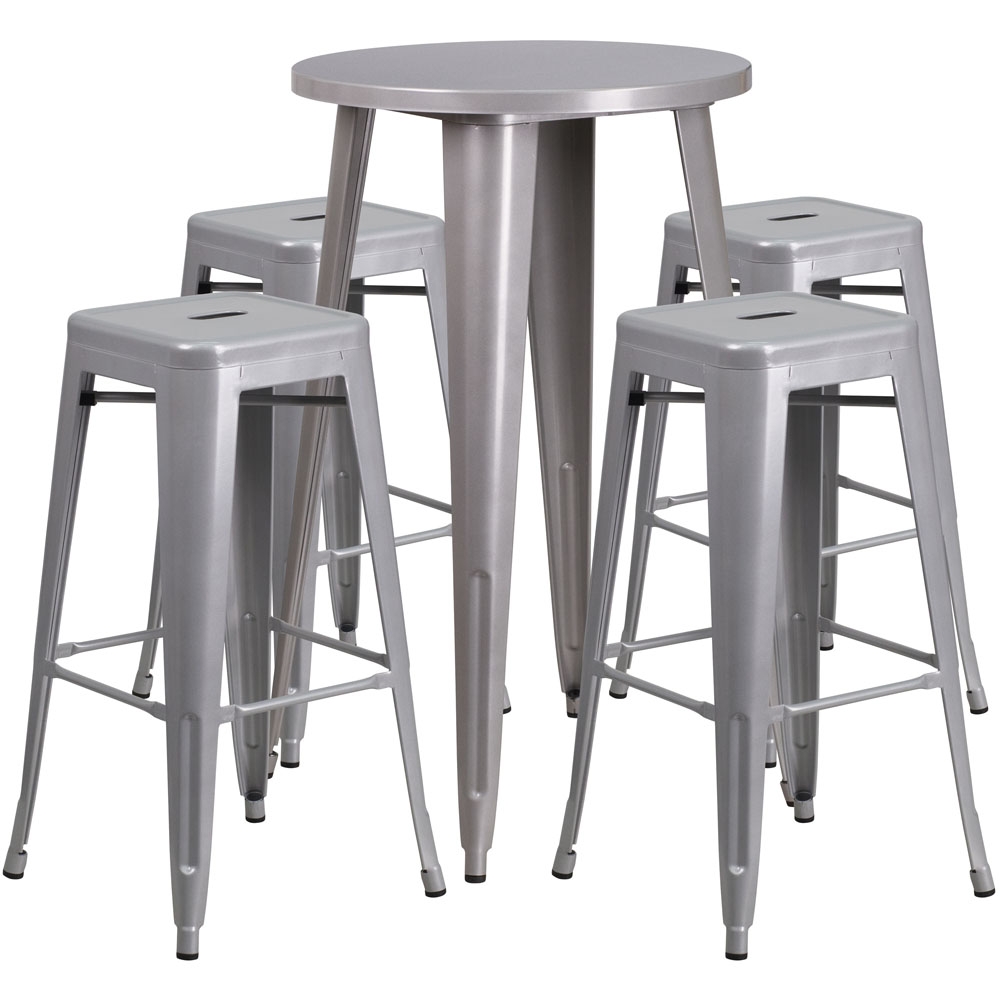 High top table set CUB CH 51080BH 4 30SQST SIL GG FLA High top table set CUB CH 51080BH 4 30SQST SIL GG FLA