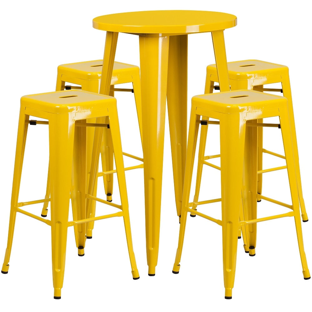 High top table set CUB CH 51080BH 4 30SQST YL GG FLA High top table set CUB CH 51080BH 4 30SQST YL GG FLA