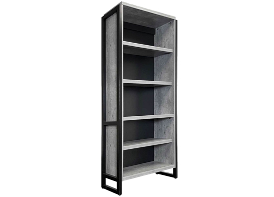 Home office ideas home office storage ideas modern open bookcase angle view cement Home office ideas home office storage ideas modern open bookcase angle view cement